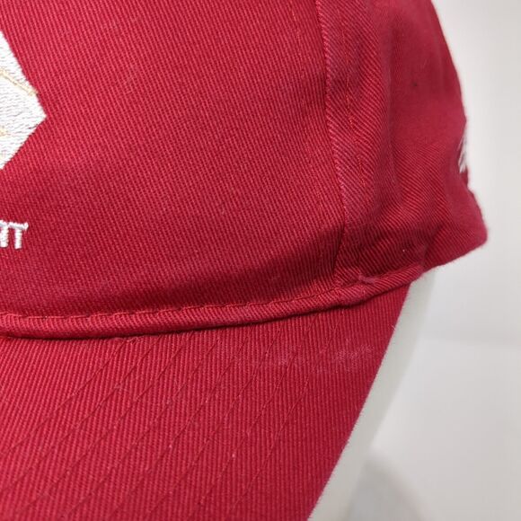 Brian Head Resort Strapback Hat Red OS Adjustable Embroidered Port & Company - Picture 4 of 10
